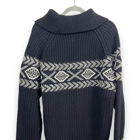 Banana Republic Sweater Mens Medium Italian Merino Blend Arran Fair Isle NWT - Picture 12 of 15